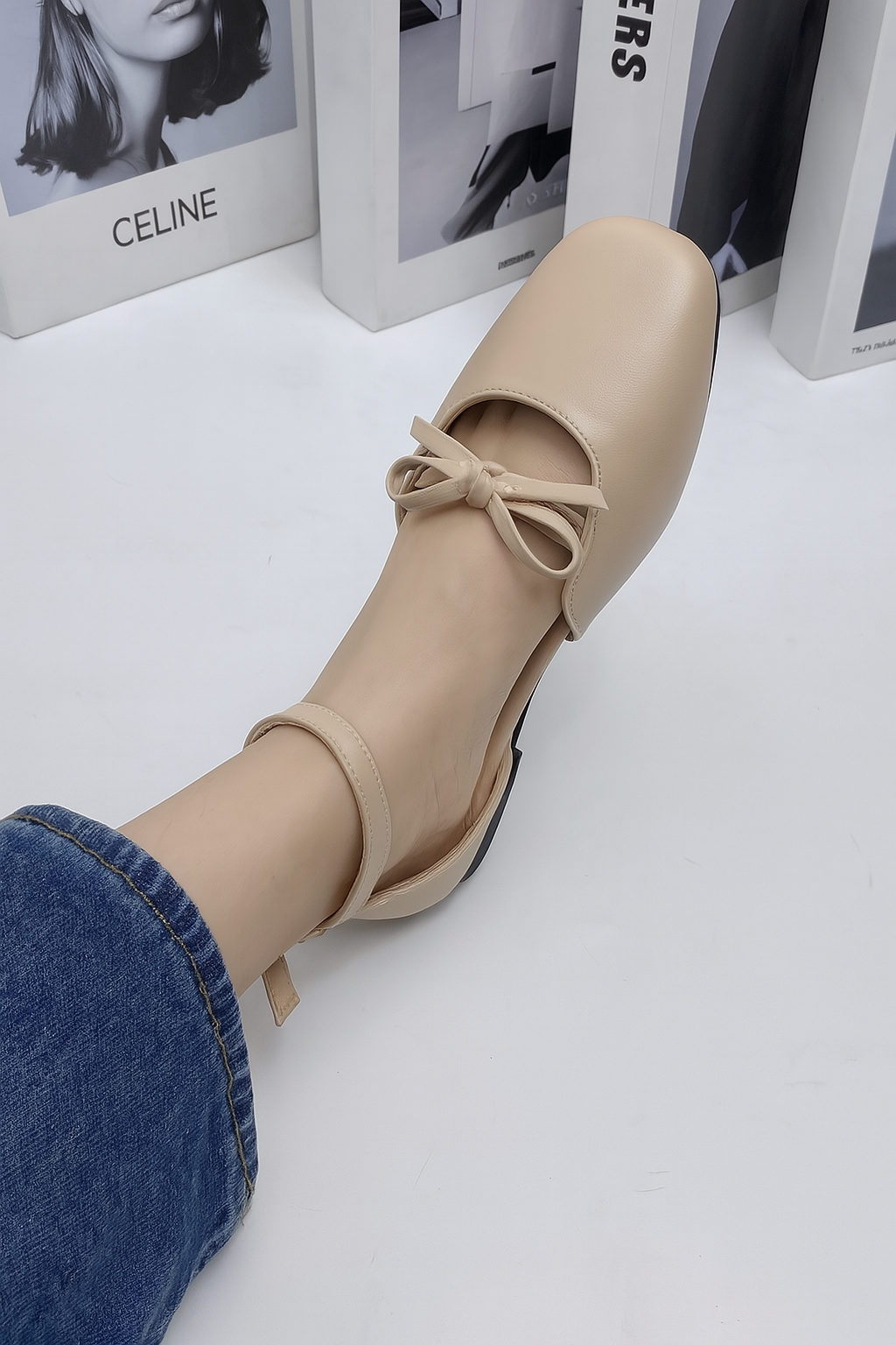 Daphne Flats In Moccachino – Handmade Brown Flats for Women | Wide-Foot & Bunion Friendly with Easy Hook Buckle