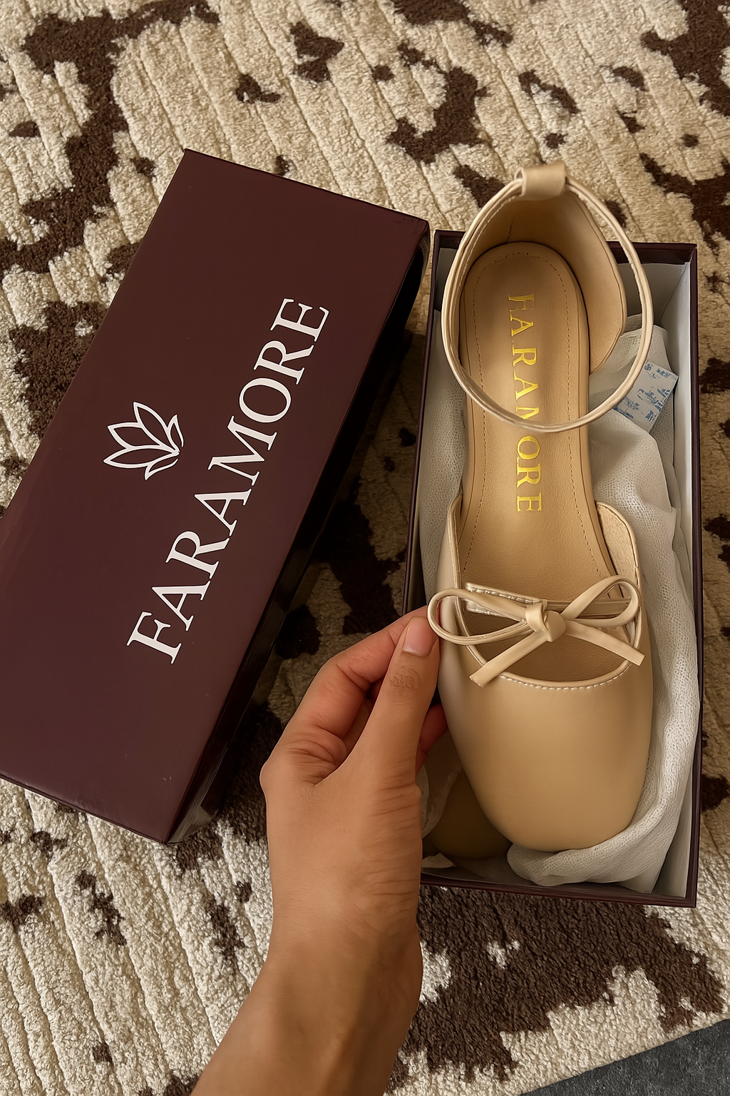 Daphne Flats In Moccachino – Handmade Brown Flats for Women | Wide-Foot & Bunion Friendly with Easy Hook Buckle