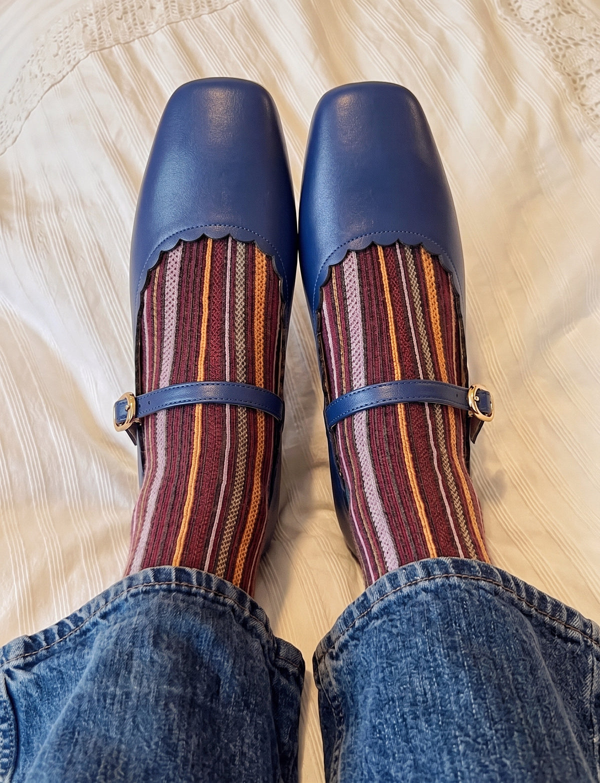 Striped Ribbed Socks