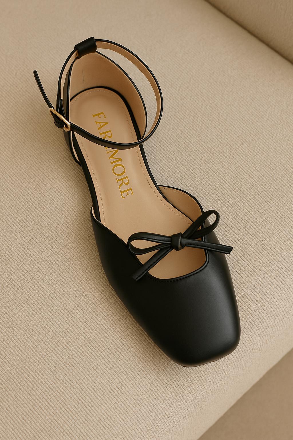 Daphne Flats In Americanno – Handmade Brown Flats for Women | Wide-Foot & Bunion Friendly with Easy Hook Buckle