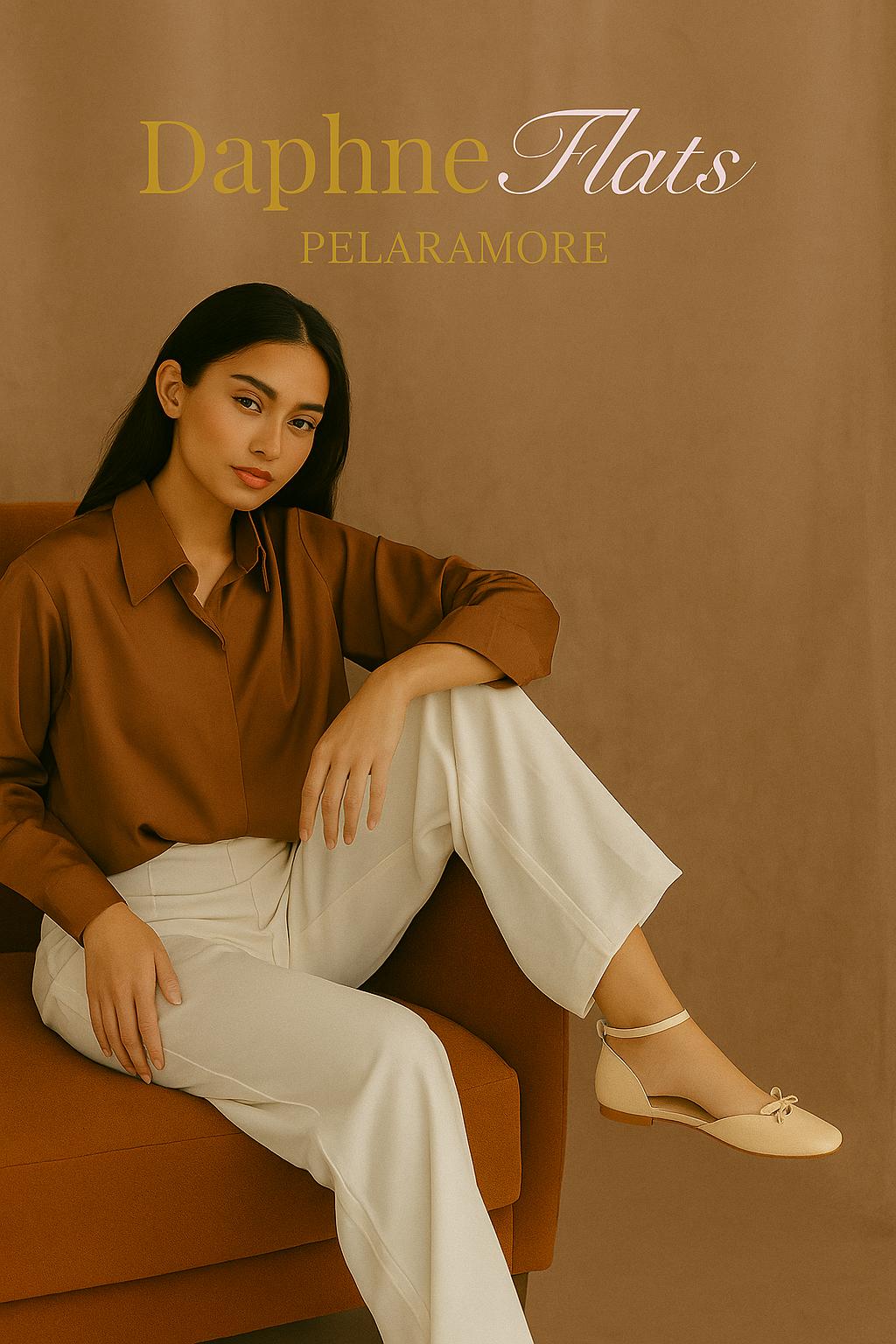 Daphne Flats In Vanilla – Handmade Brown Flats for Women | Wide-Foot & Bunion Friendly with Easy Hook Buckle