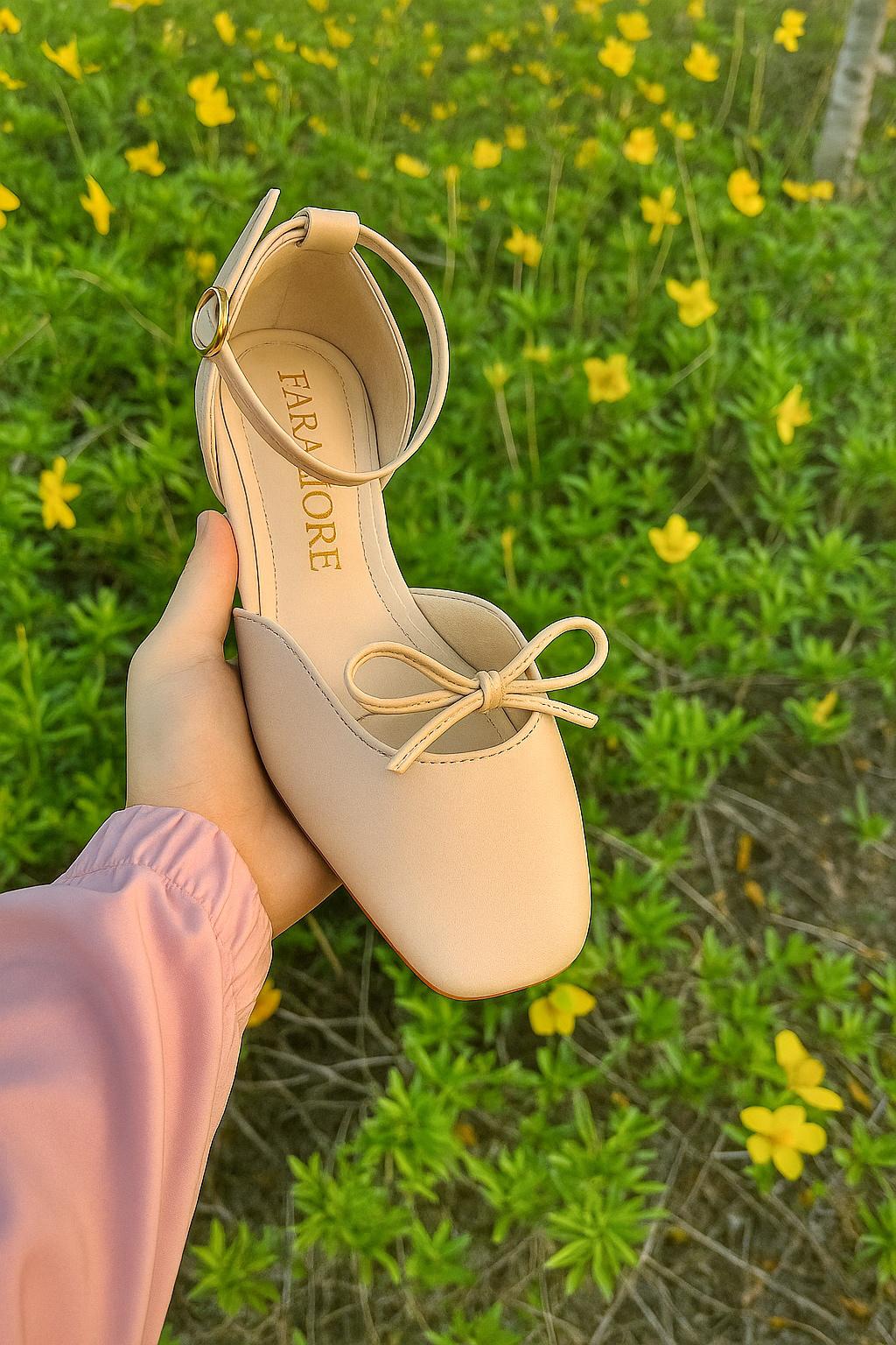 Daphne Flats In Moccachino – Handmade Brown Flats for Women | Wide-Foot & Bunion Friendly with Easy Hook Buckle