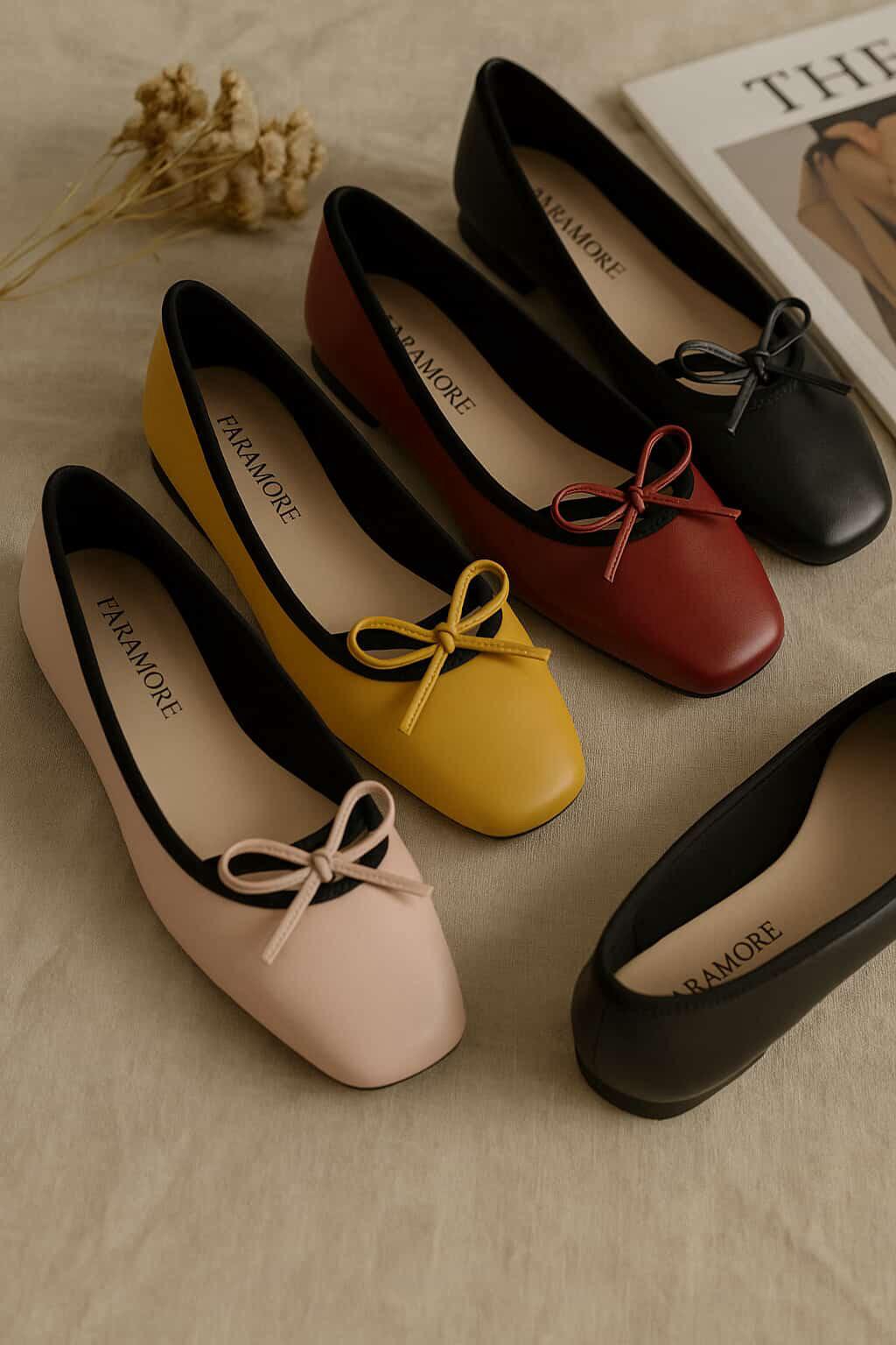 Eloise Flats in Blush Pink – Handmade Everyday Flats for Women | Wide-Foot Friendly with Strap & Bow