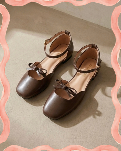 Daphne Flats In Espresso – Handmade Ankle Strap Flats for Women | Wide-Foot & Bunion Friendly with Easy Hook Buckle