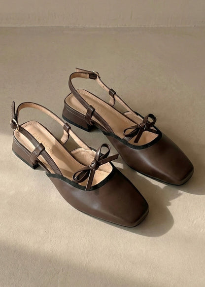 Francesca Midi Heels in Espresso | Comfy Anti-Slip Heels for Wide Feet | 2cm Low Heels