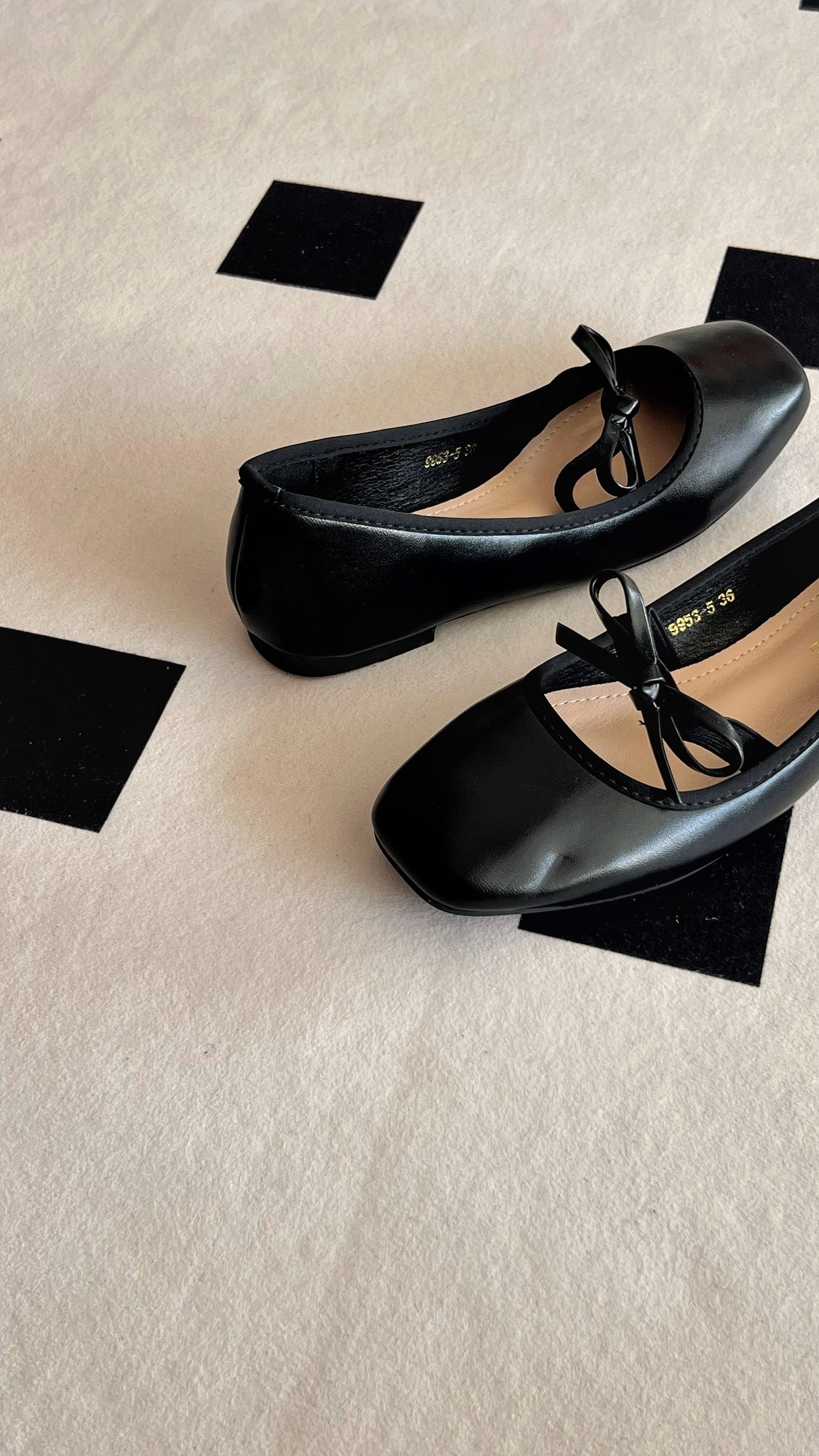 Eloise Flats in Black – Handmade Everyday Flats for Women | Wide-Foot Friendly with Strap & Bow