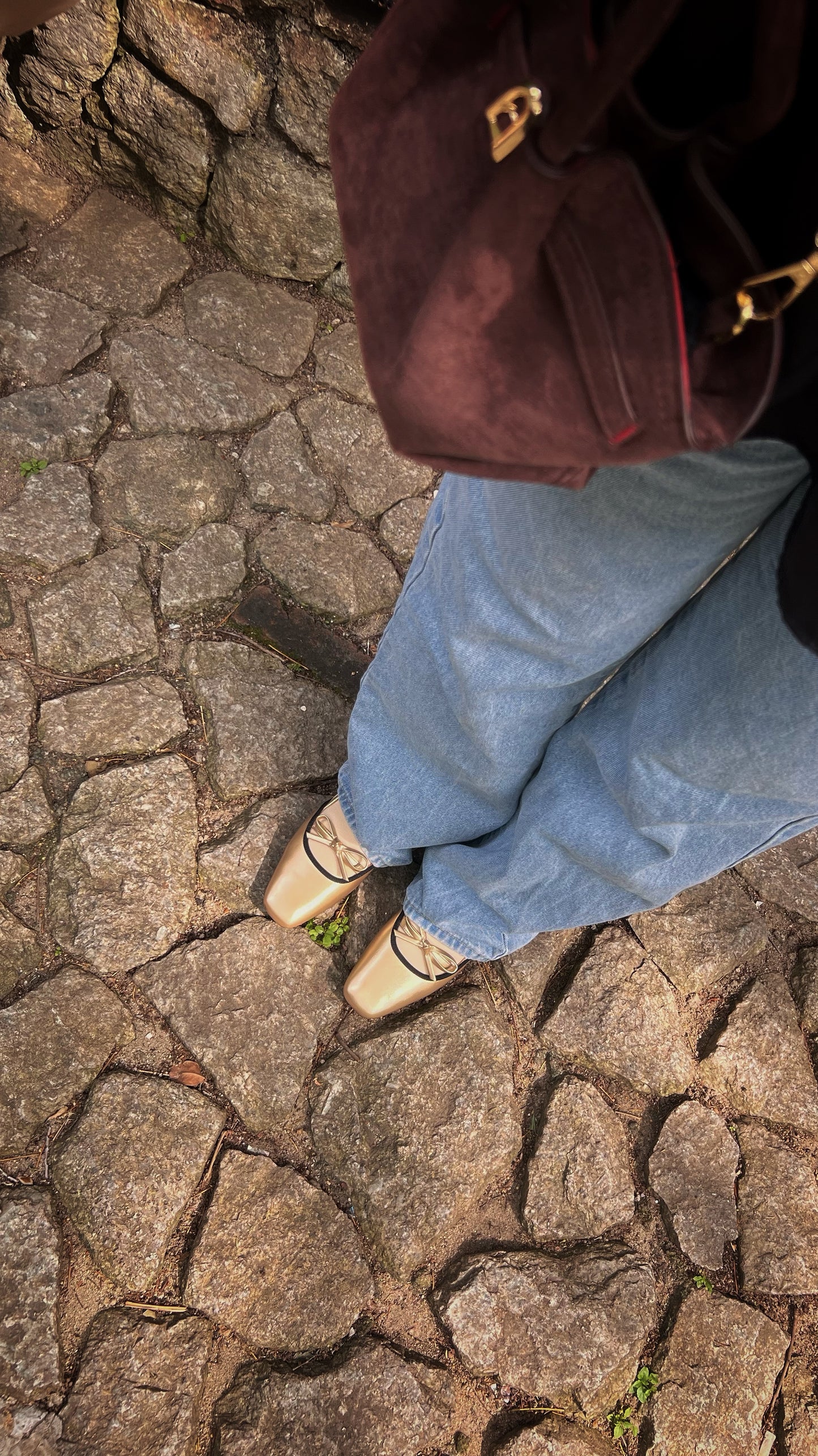 Francesca Midi Heels in Gold | Comfy Anti-Slip Heels for Wide Feet | 2cm Low Heels
