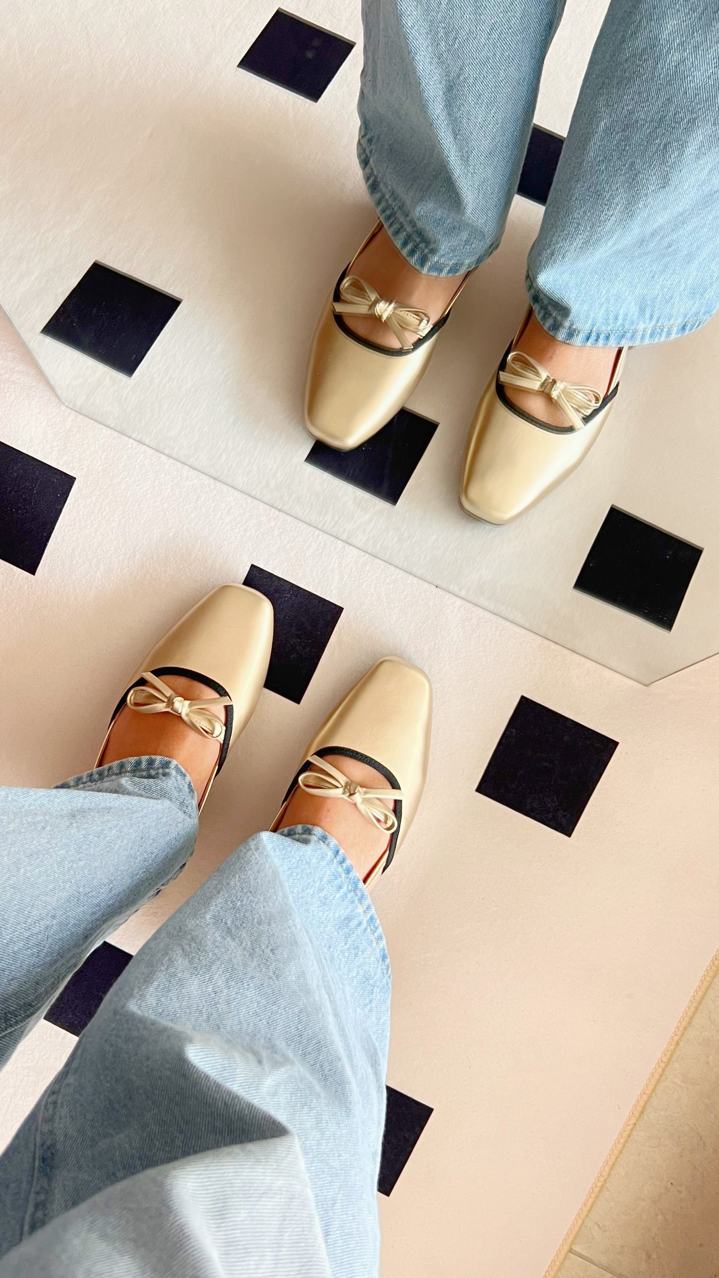 Francesca Midi Heels in Gold | Comfy Anti-Slip Heels for Wide Feet | 2cm Low Heels