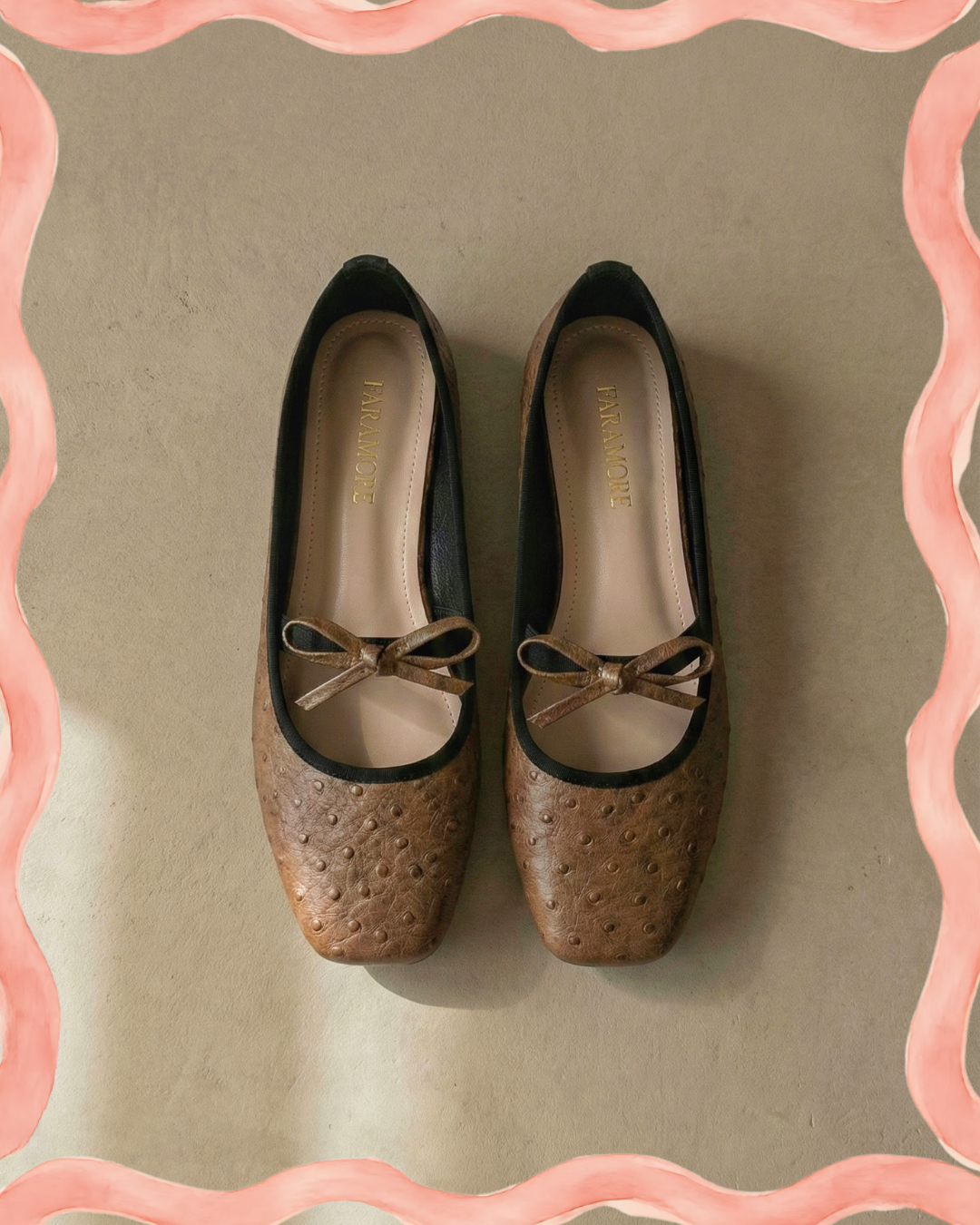 Charlotte In Coffee | Square Toe Flats – Handmade Wide Fit Shoes for Daily Comfort | FARAMORE