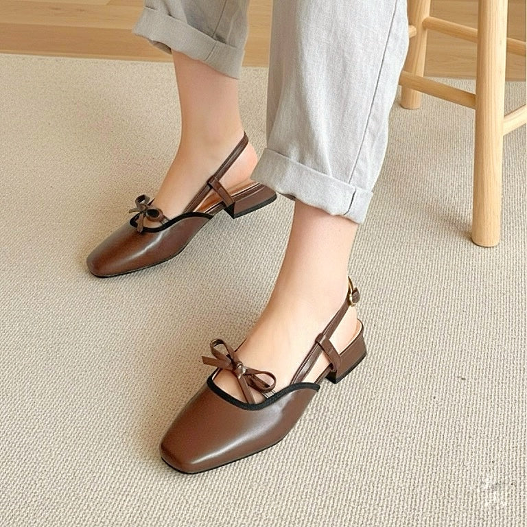 Francesca Midi Heels in Espresso | Comfy Anti-Slip Heels for Wide Feet | 2cm Low Heels