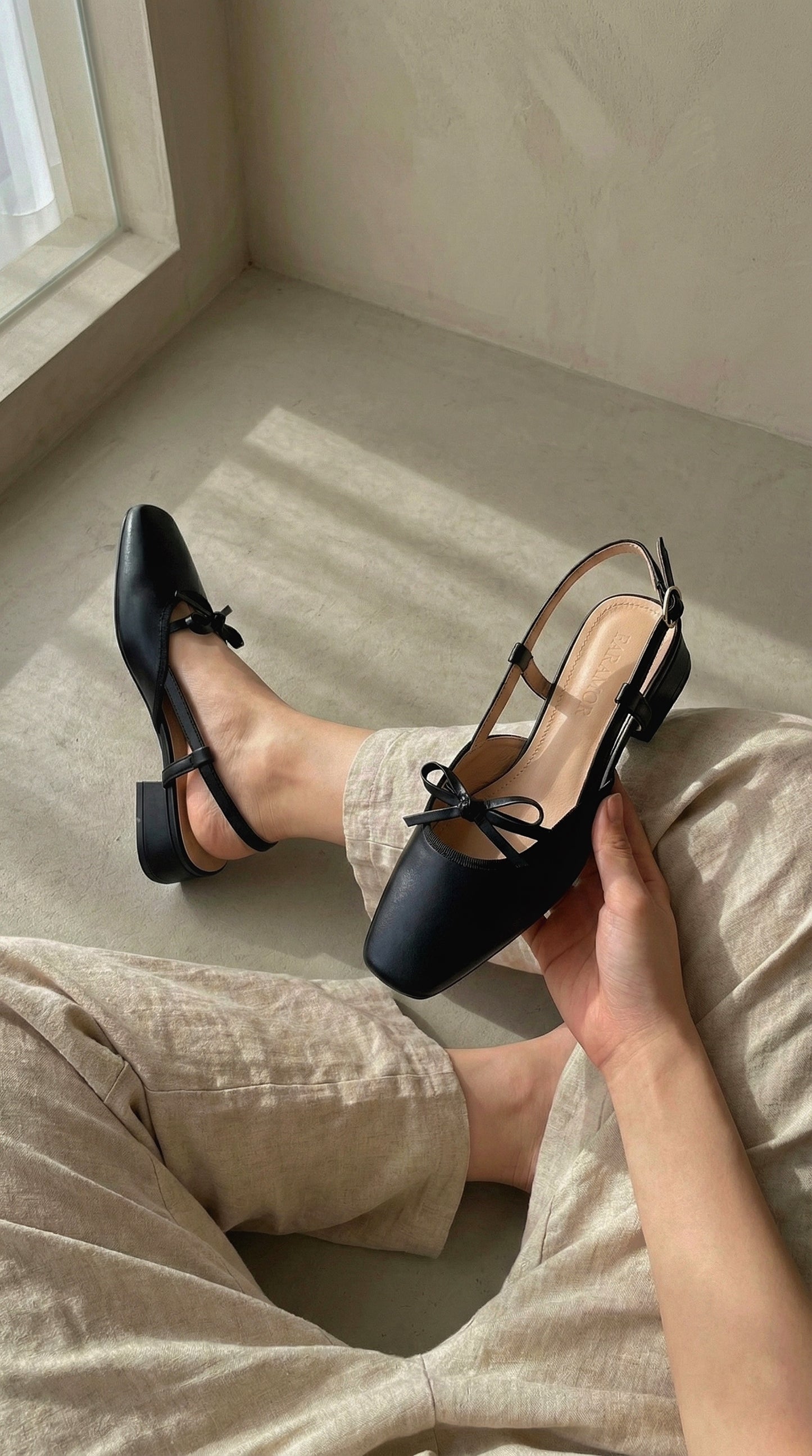 Francesca Midi Heels in Americano | Comfy Anti-Slip Heels for Wide Feet | 2cm Low Heels