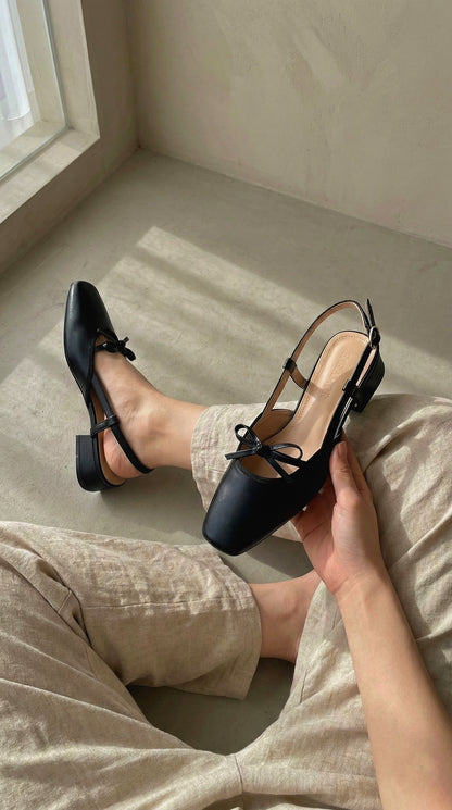 Francesca Midi Heels in Americano | Comfy Anti-Slip Heels for Wide Feet | 2cm Low Heels