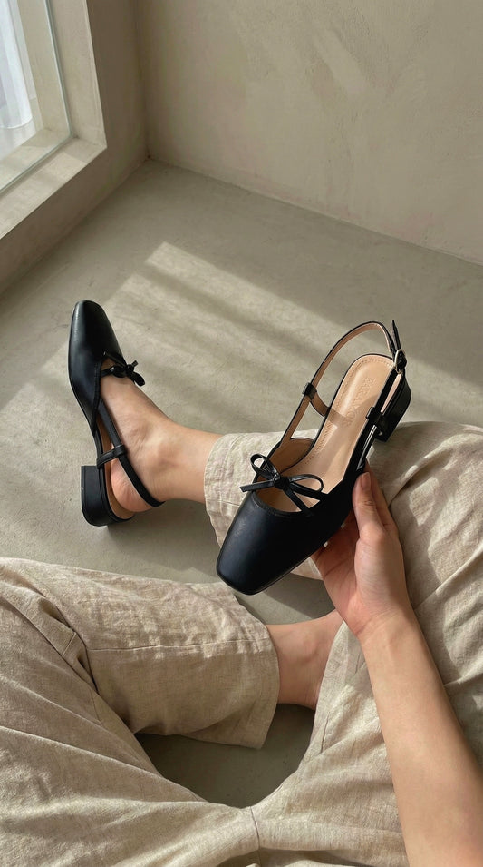 Francesca Midi Heels in Americano | Comfy Anti-Slip Heels for Wide Feet | 2cm Low Heels
