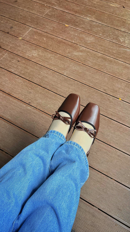 Francesca Midi Heels in Espresso | Comfy Anti-Slip Heels for Wide Feet | 2cm Low Heels