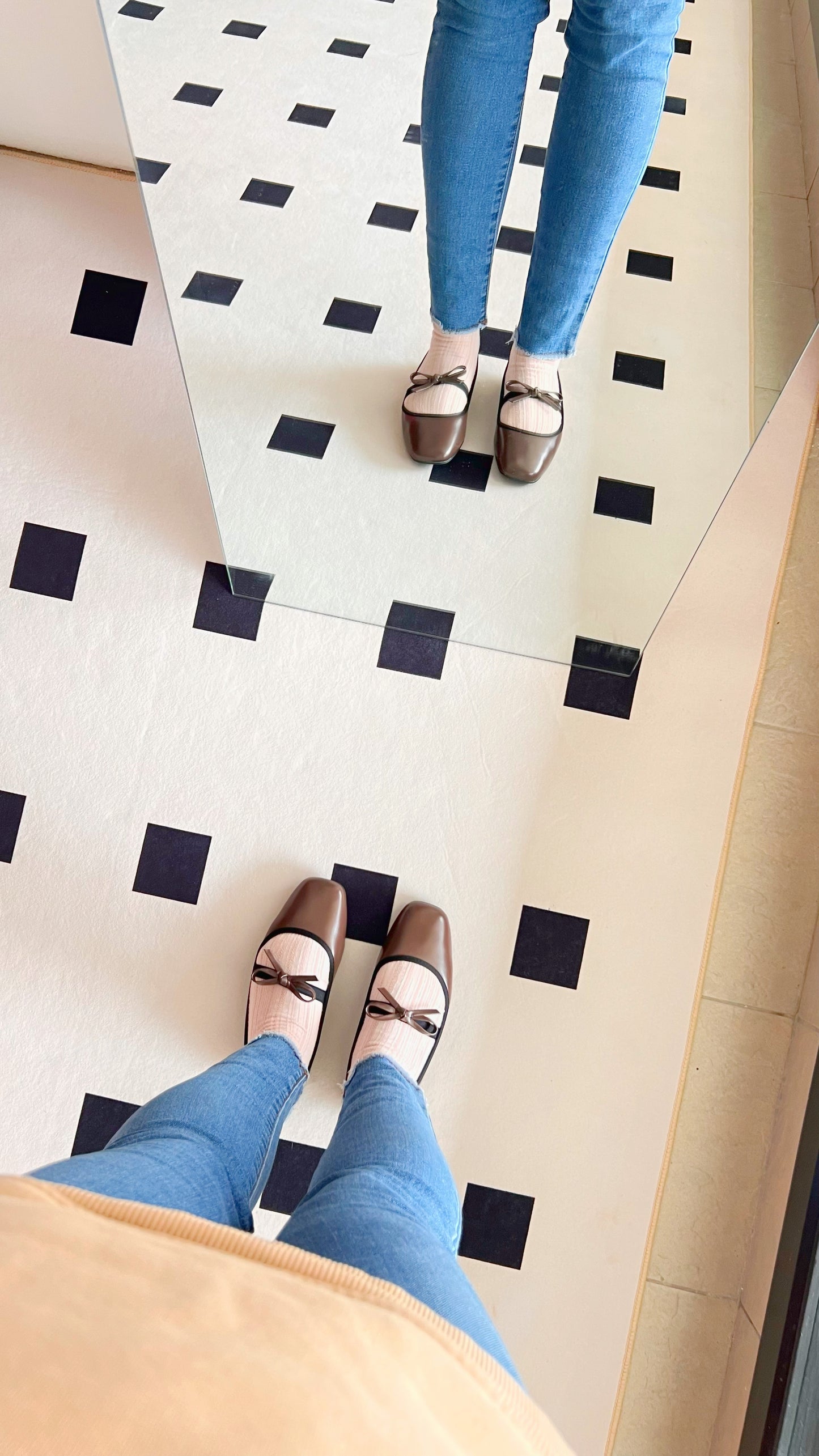 Eloise Flats in Espresso – Handmade Everyday Flats for Women | Wide-Foot Friendly with Strap & Bow