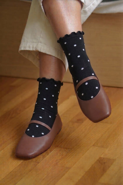Polka Dot Frill Socks