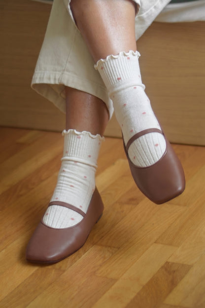 Polka Dot Frill Socks
