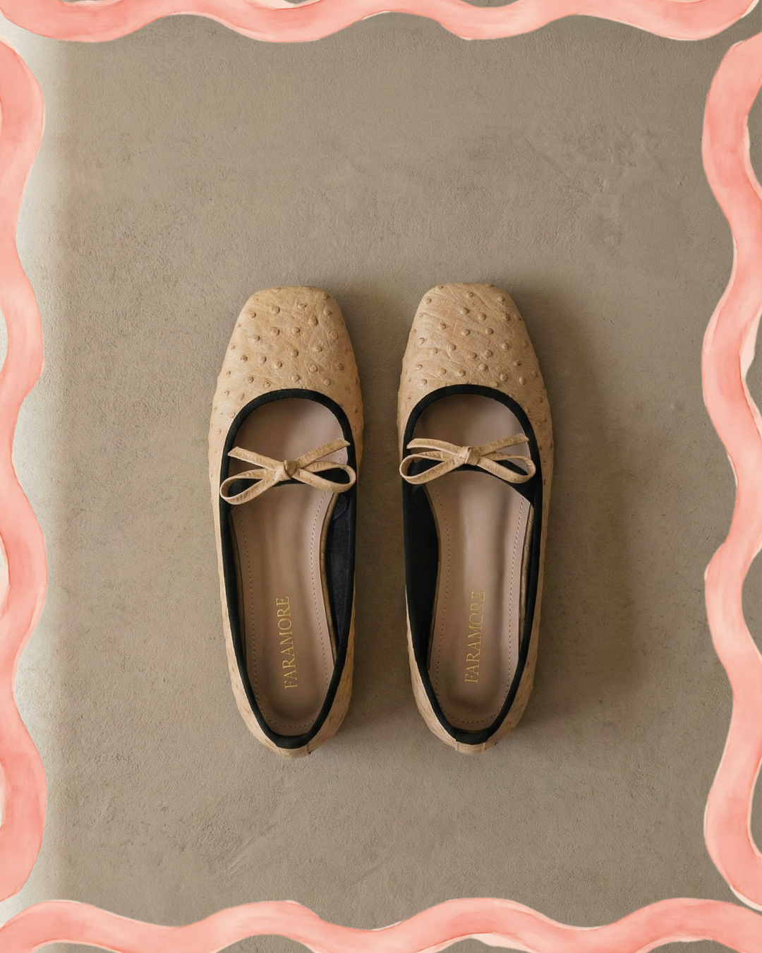Charlotte In Creme | Square Toe Flats – Handmade Wide Fit Shoes for Daily Comfort | FARAMORE
