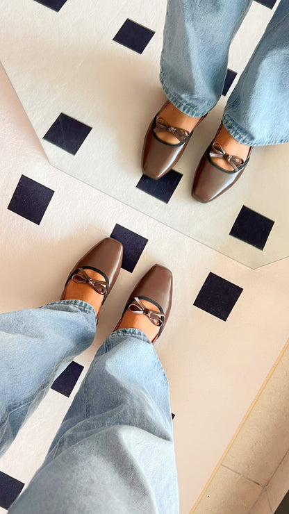 Francesca Midi Heels in Espresso | Comfy Anti-Slip Heels for Wide Feet | 2cm Low Heels