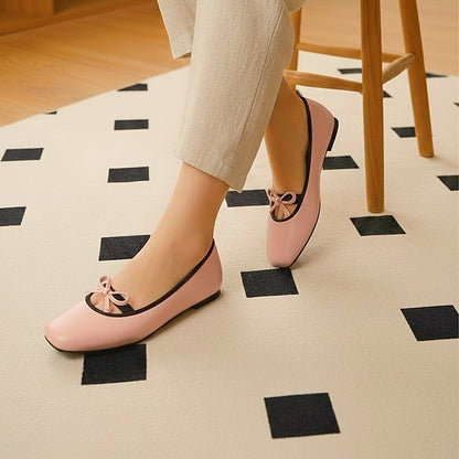 Eloise Flats in Blush Pink – Handmade Everyday Flats for Women | Wide-Foot Friendly with Strap & Bow