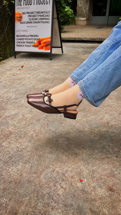 Francesca Midi Heels in Espresso | Comfy Anti-Slip Heels for Wide Feet | 2cm Low Heels