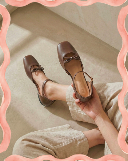 Daphne Flats In Espresso – Handmade Ankle Strap Flats for Women | Wide-Foot & Bunion Friendly with Easy Hook Buckle