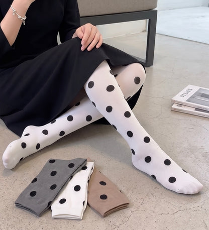Polka Dot Knee High Socks