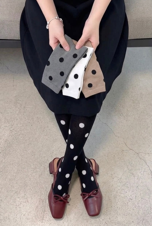 Polka Dot Knee High Socks