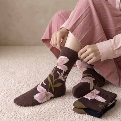 Floral Pattern Socks