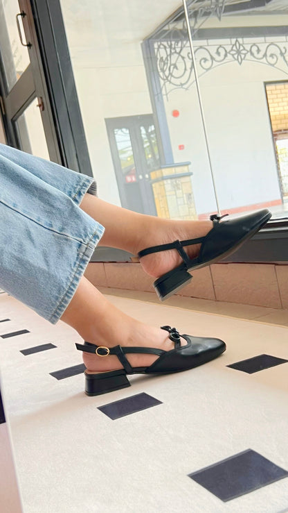 Francesca Midi Heels in Americano | Comfy Anti-Slip Heels for Wide Feet | 2cm Low Heels