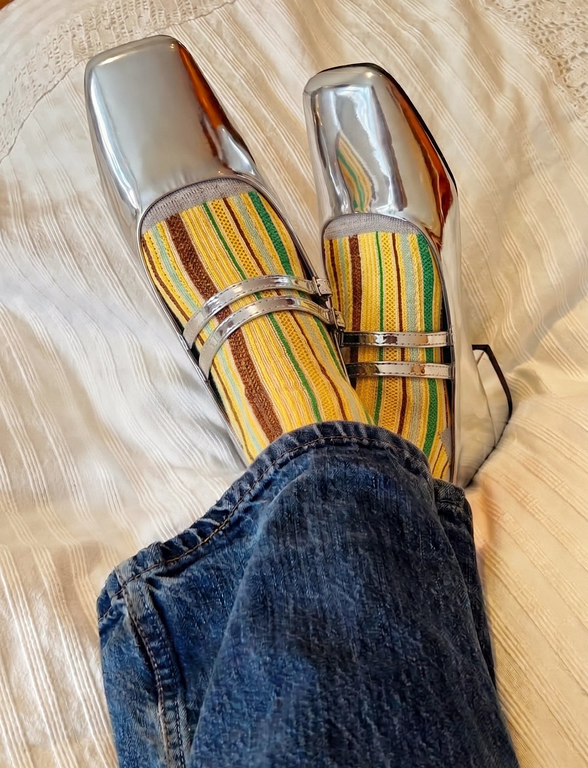 Striped Ribbed Socks