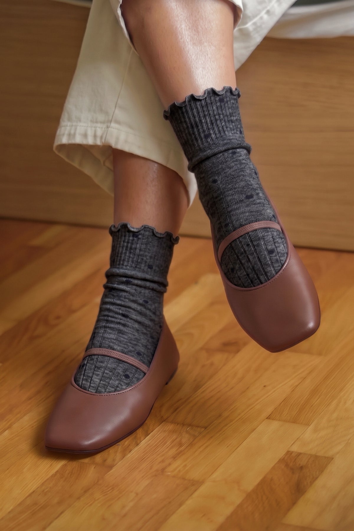 Polka Dot Frill Socks