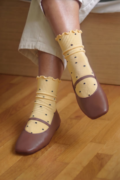 Polka Dot Frill Socks