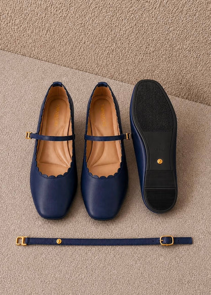 MaryBell Cloud In Midnight Blue | 2 Way Detachable Strap Mary Jane Ballerina